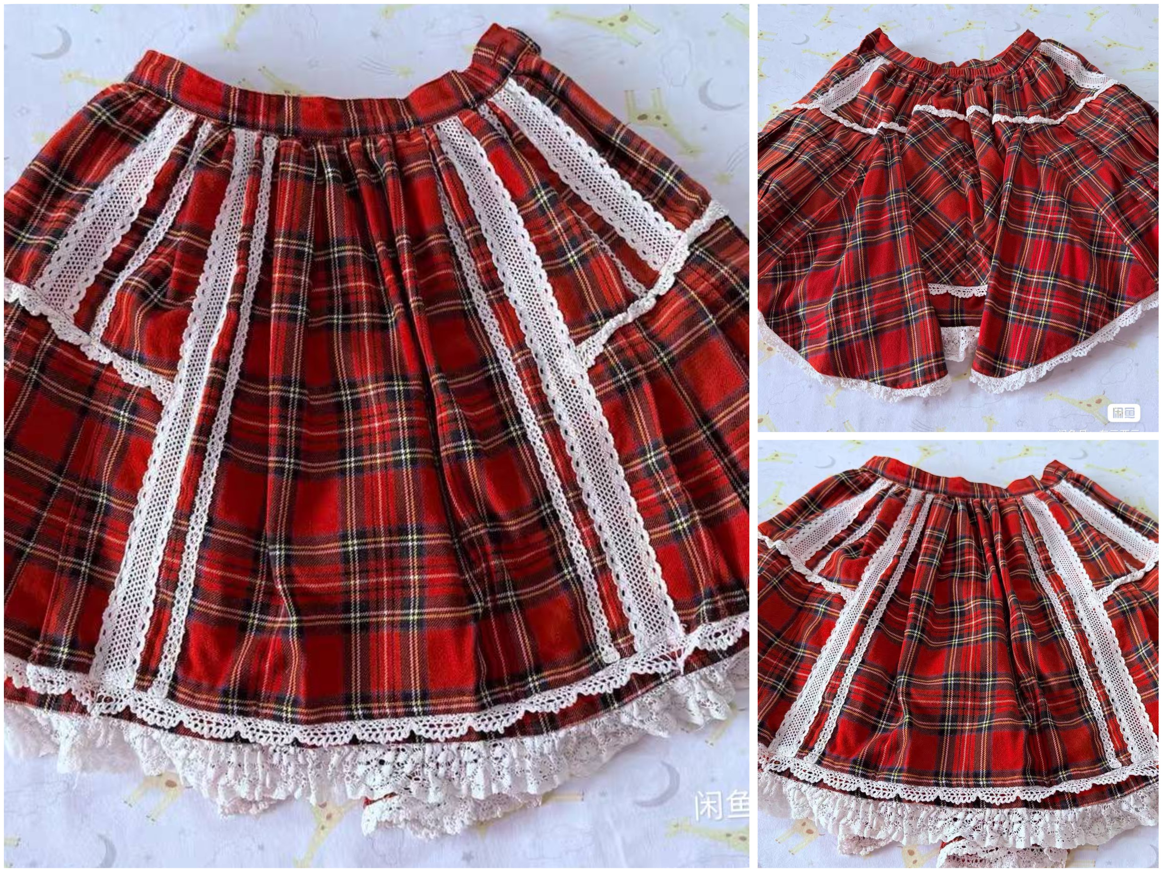 btssb tartan check pleated sk (2003)