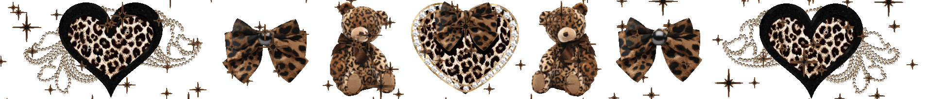 cheetah bears hearts bows.webp