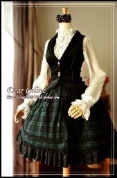 Dear Celine College-Style Plaid Corduroy Skirt 2012