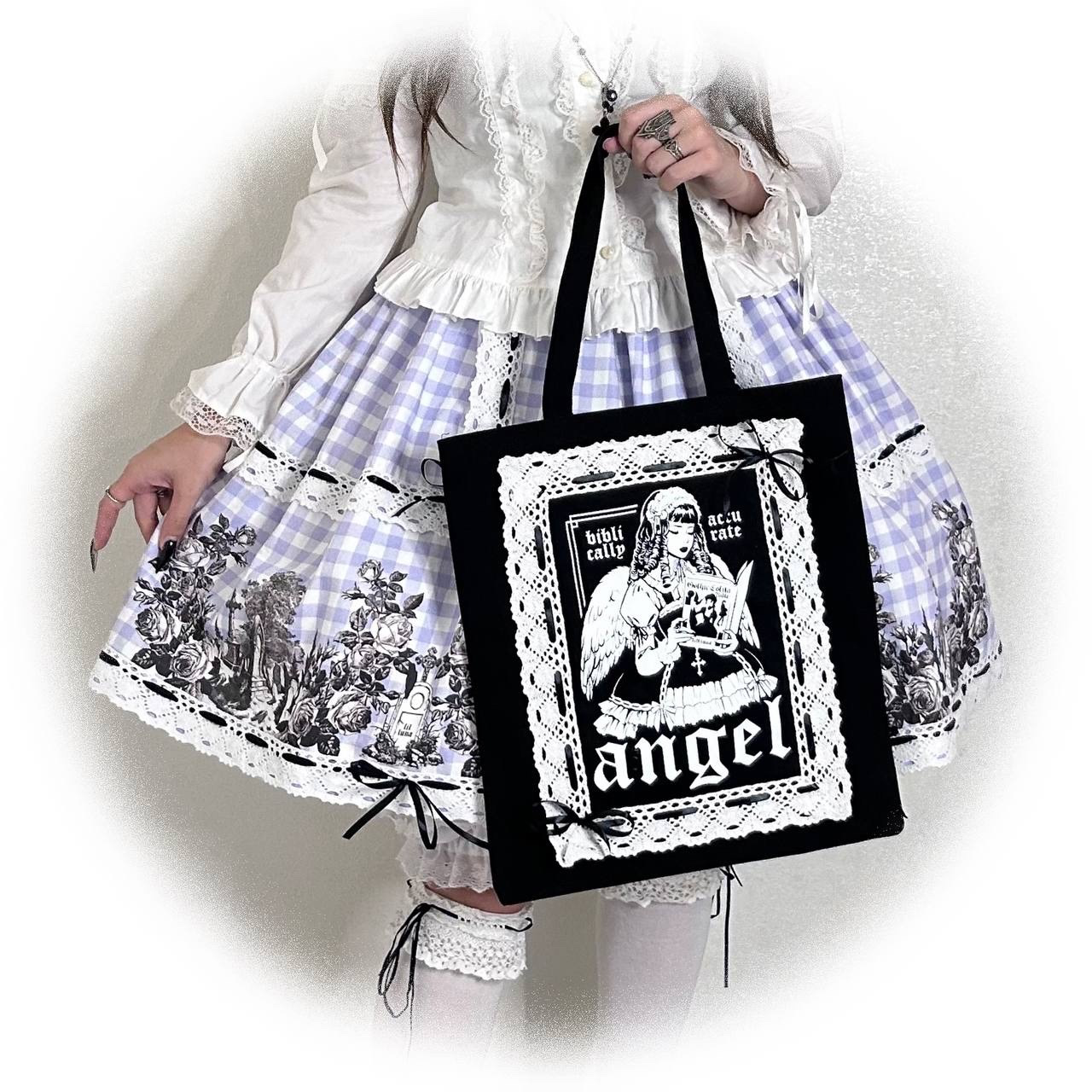 lil☾luna biblically accurate angel tote bag