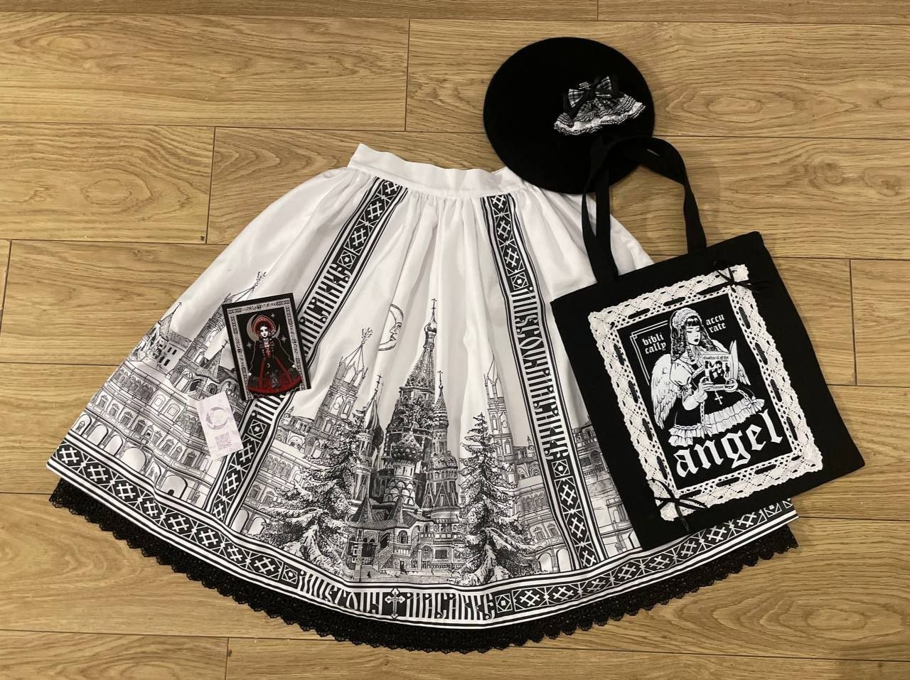 lil luna muscovy macabre + biblically accurate angel tote bag