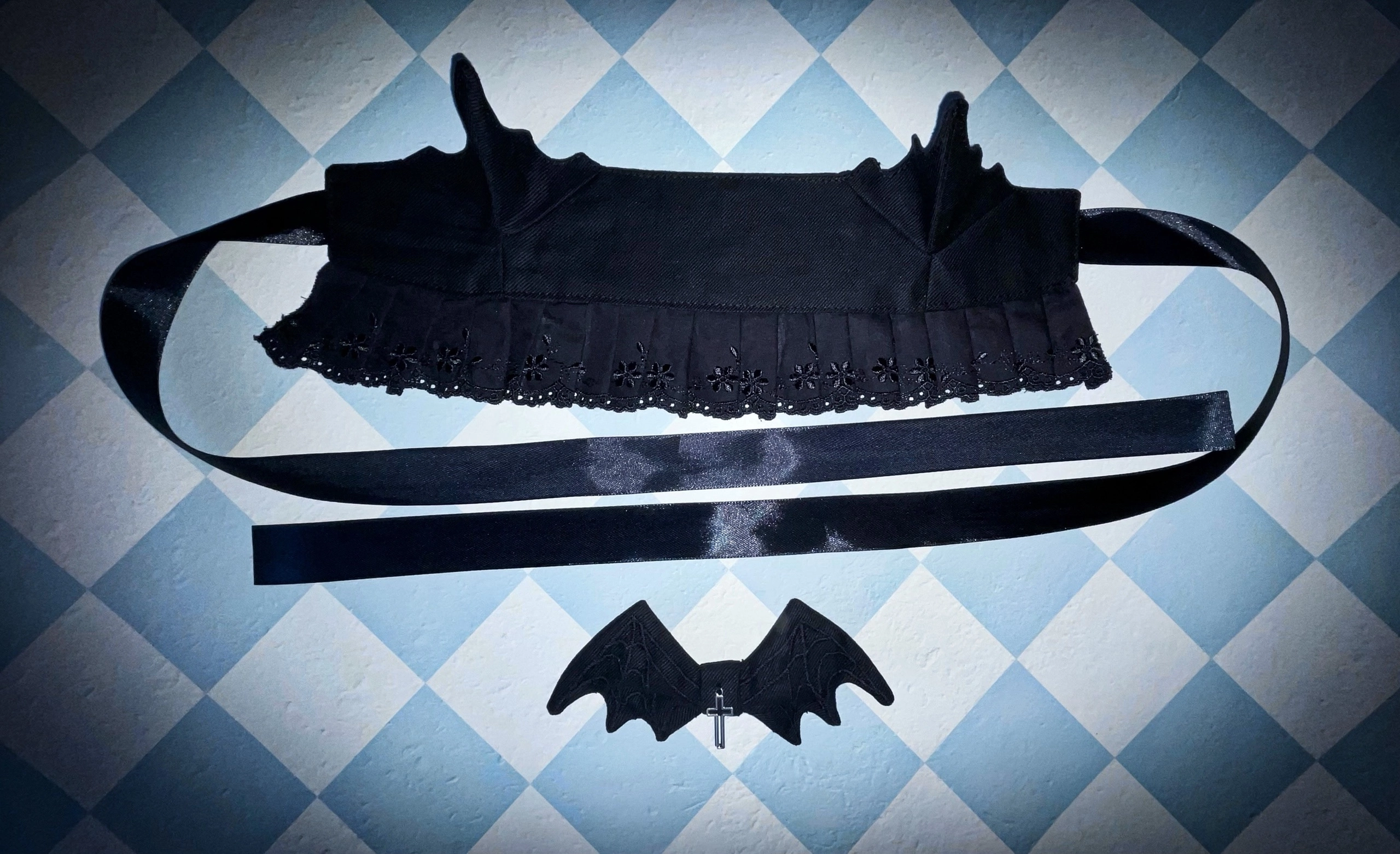 Midnight Circus Black Bat Ears Headdress