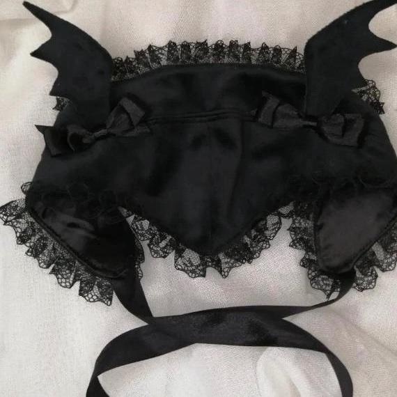 Rebellious Lamb Black Bat Headdress
