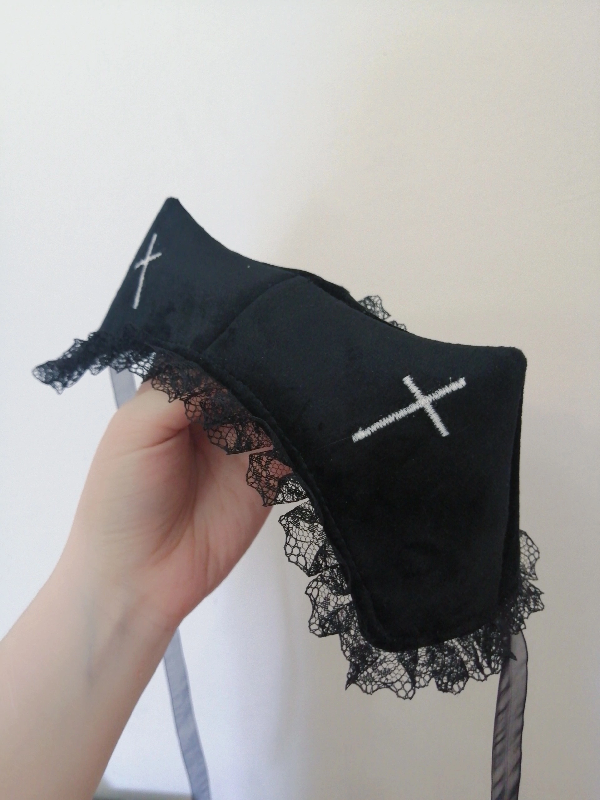 Rebellious Lamb Black cross headdress