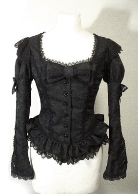 Ribbon Corset Style Blouse (Antique Beast)