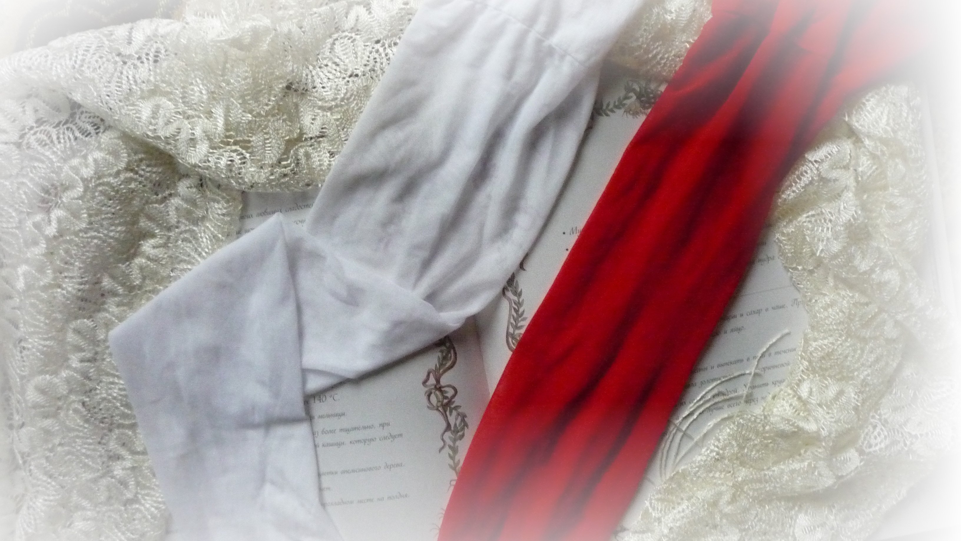 white and red stockings.